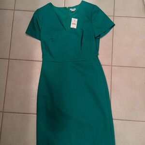 NWT J. Crew Green Suiting Dress